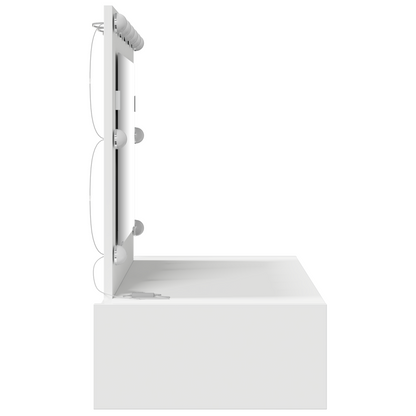 Klædeskab Med Skuffe Hvid 100 X 40 X 70 Cm Konstrueret Træ