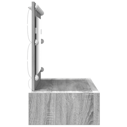 Klædeskab Med Skuffe Grå 100 X 40 X 70 Cm Konstrueret Træ