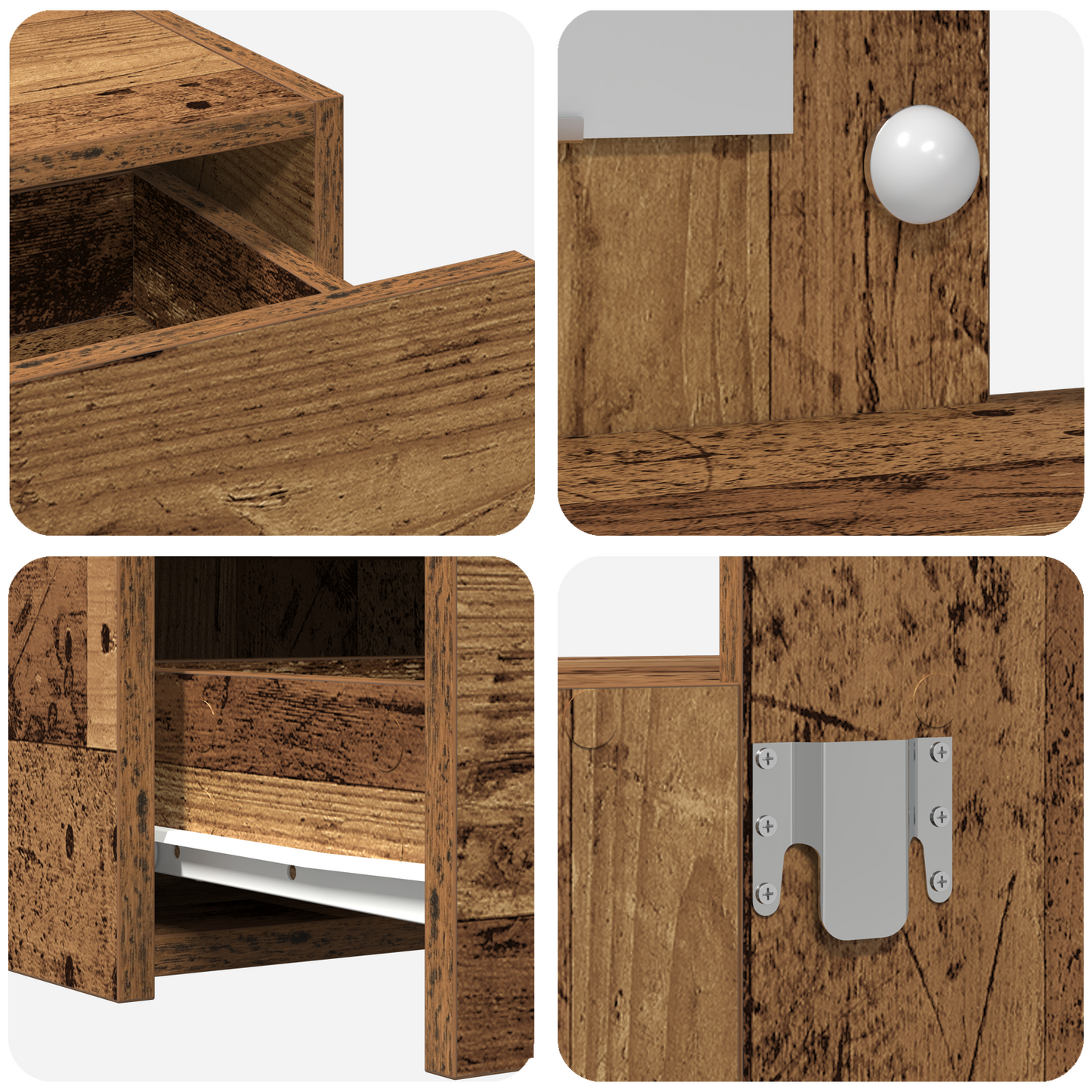 Klædeskab Med Skuffe Brun 100 X 40 X 70 Cm Konstrueret Træ