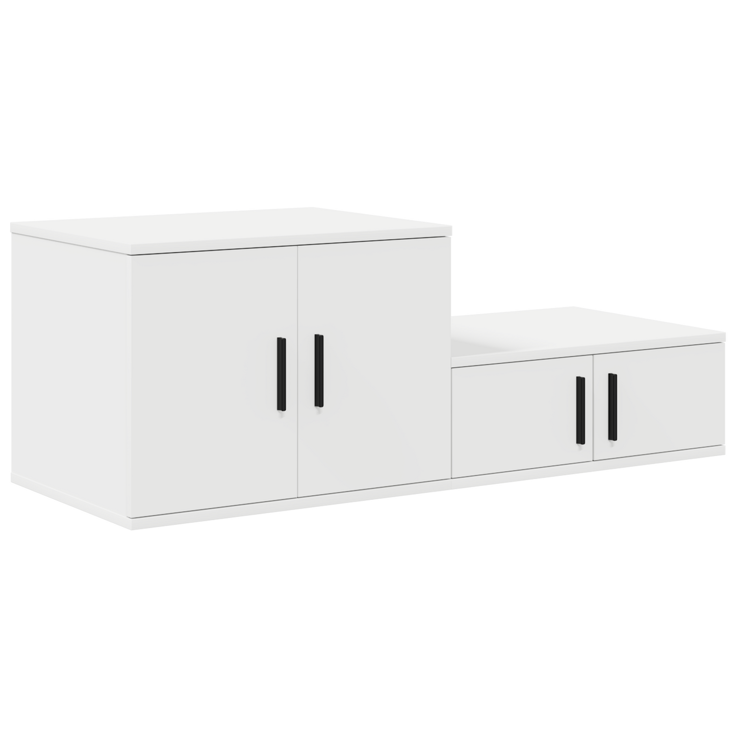 Opbevaringsskab Hvid 118X41X40 Cm Lavet Af Træ