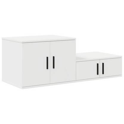 Opbevaringsskab Hvid 118X41X40 Cm Lavet Af Træ