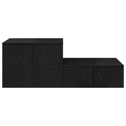 Opbevaringsskab Sort 118X41X40 Cm Lavet I Træ