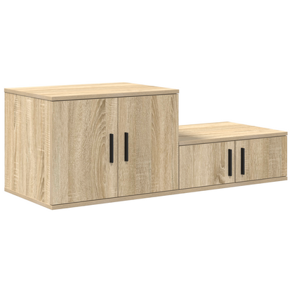 Opbevaringsskab I Sonoma Eg 118X41X40 Cm - Lavet Af Træ