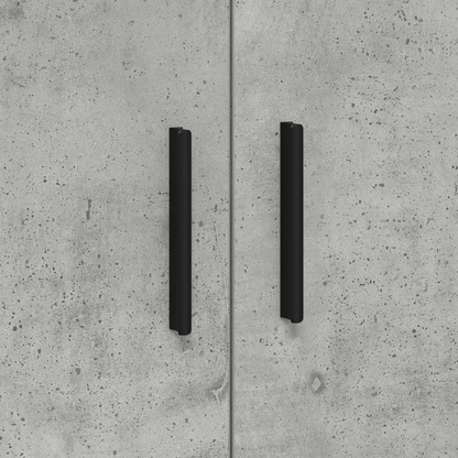 Opbevaringsskab Beton Grå 118X41X40 Cm Ingeniør Træ