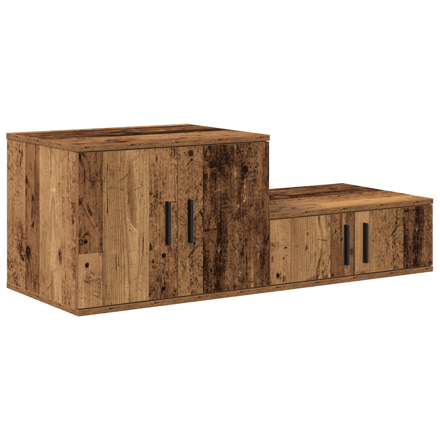 Opbevaringsskab I Gammelt Træ 118X41X40 Cm, Lavet Af Ingeniørtræ
