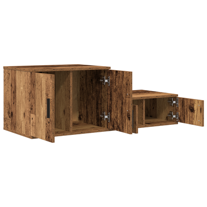 Opbevaringsskab I Gammelt Træ 118X41X40 Cm, Lavet Af Ingeniørtræ