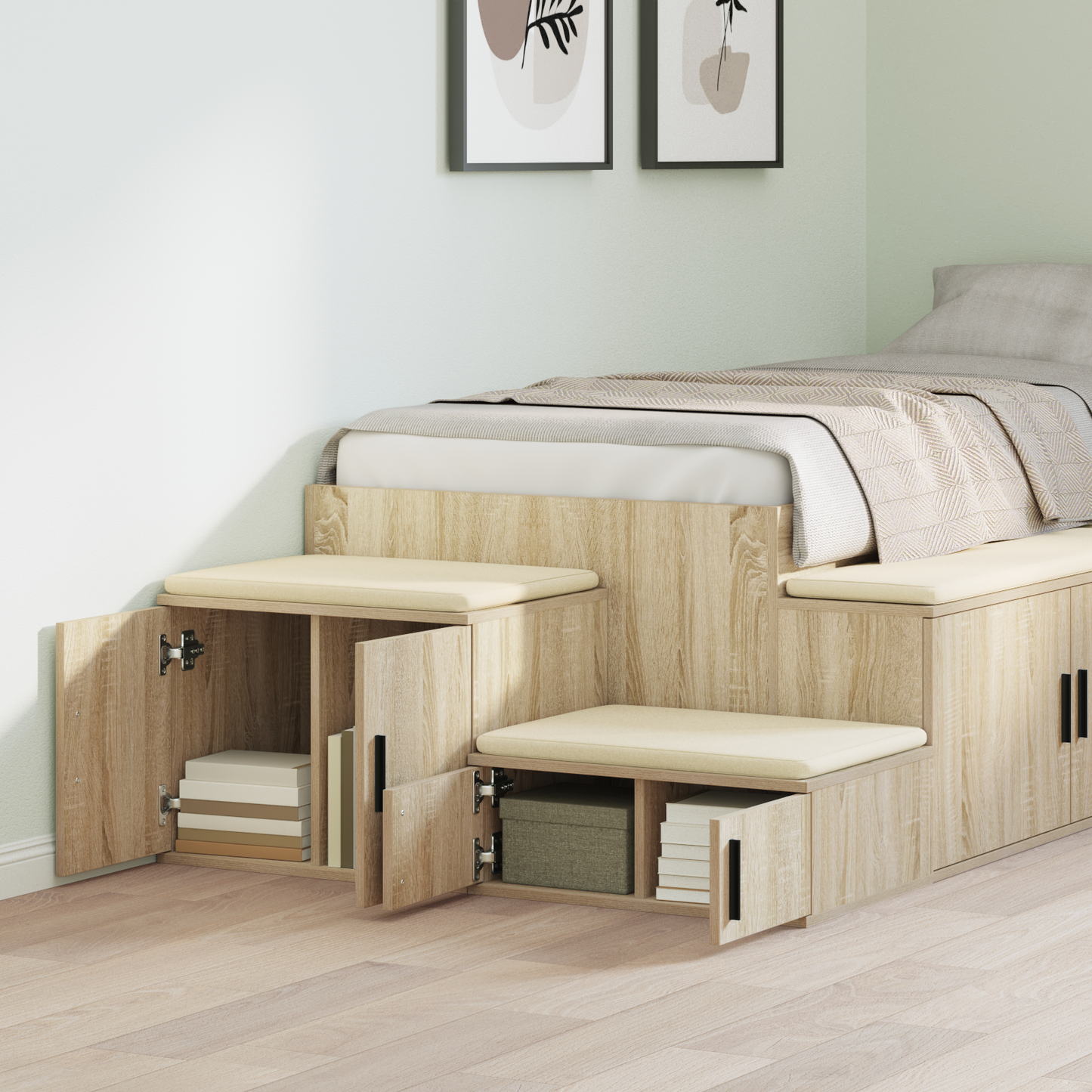 Opbevaringsskab Sonoma Eg 108X41X40 Cm Lavet Af Konstrueret Træ
