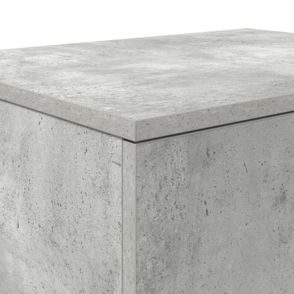 Opbevaringsskab Grå Beton 108X41X40 Cm Lavet Af Træ