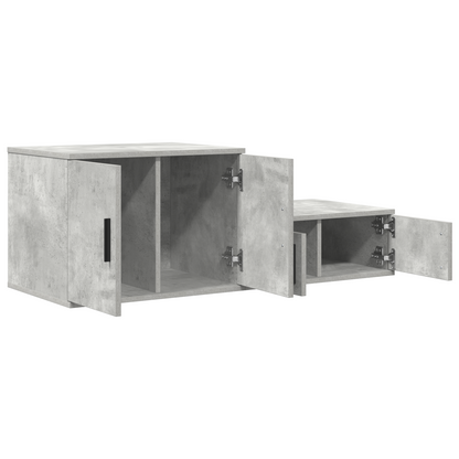 Opbevaringsskab Grå Beton 108X41X40 Cm Lavet Af Træ