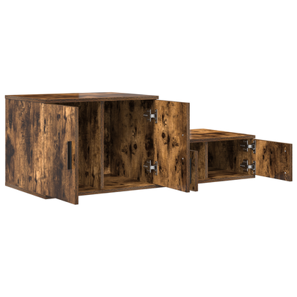 Opbevaringsskab Røget Eg 108X41X40 Cm Ingeniørtræ