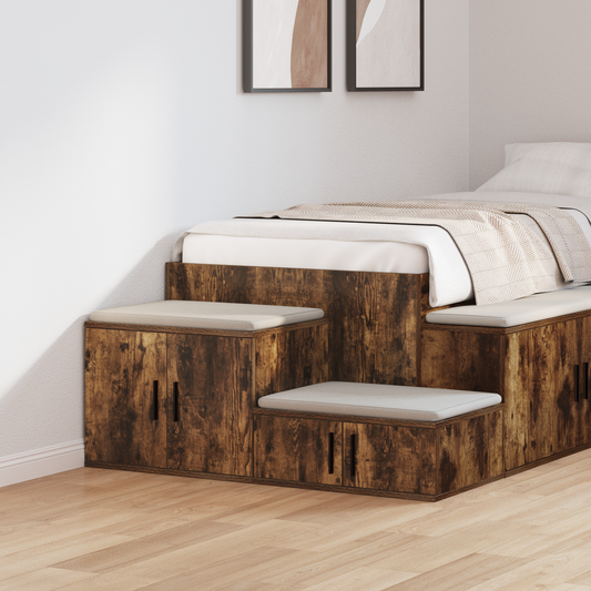 Opbevaringsskab Røget Eg 108X41X40 Cm Ingeniørtræ