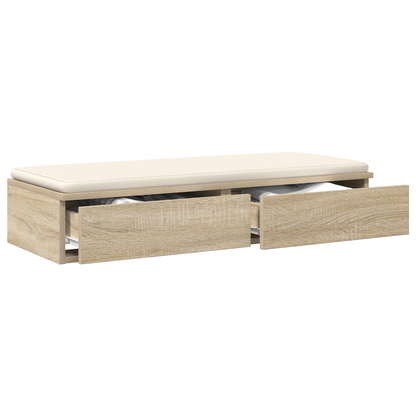 Sengeskuffer I Sonoma Eg 100X36,5X16,5 Cm I Konstrueret Træ