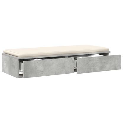 Sengekufferter Betongrå 100X36,5X16,5 Cm Træ