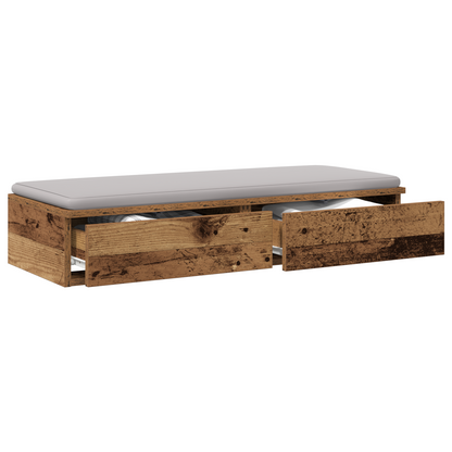 Sengeskuffer I Gammelt Træ 100X36,5X16,5 Cm Lavet Af Konstrueret Træ