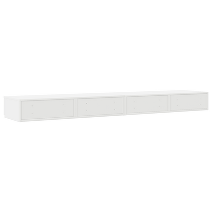 Sengeskuffer Hvid 200X36,5X16,5 Cm Konstrueret Træ
