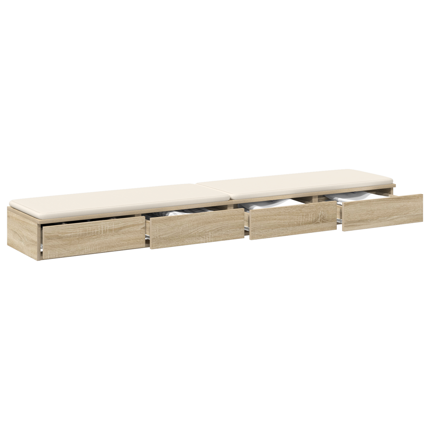 Sengeskuffer Sonoma Eg 200X36,5X16,5 Cm Konstrueret Træ