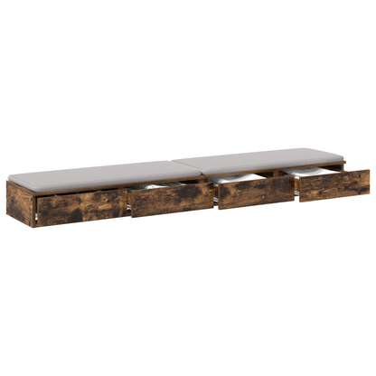 Sengekufferter Røget Eg 200X36,5X16,5 Cm Hærdet Træ