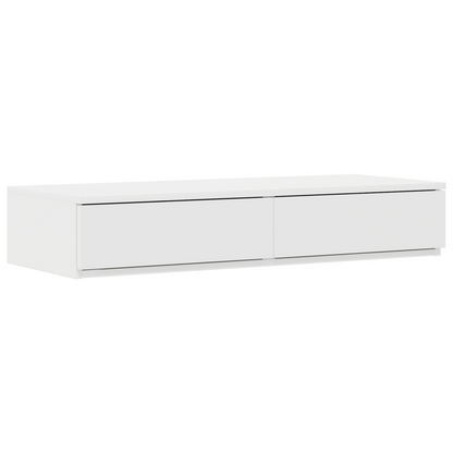 Sengeskuffer Hvid 80X36,5X16,5 Cm Ingeniørtræ