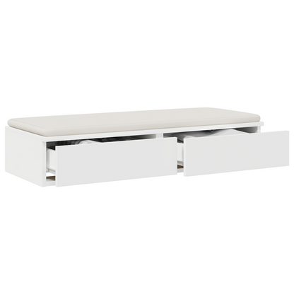 Sengeskuffer Hvid 80X36,5X16,5 Cm Ingeniørtræ