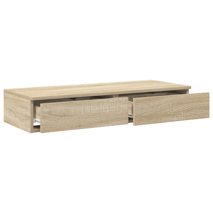 Sengeskuffer Sonoma Eg 80X36,5X16,5 Cm Konstrueret Træ