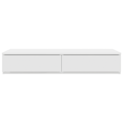 Sengeskuffer Hvid 90X36,5X16,5 Cm Kunstigt Træ