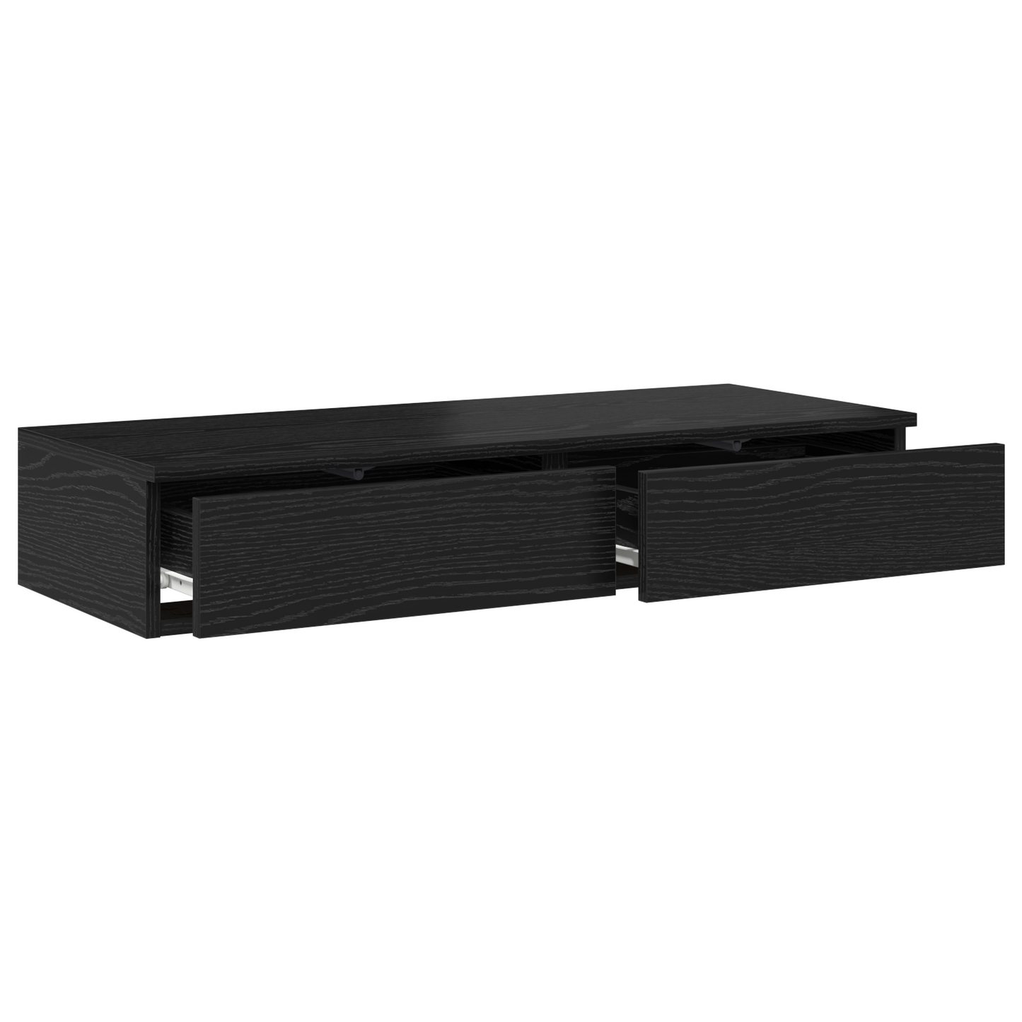 Sengeskuffer Sort 90X36,5X16,5 Cm Ingeniørtræ