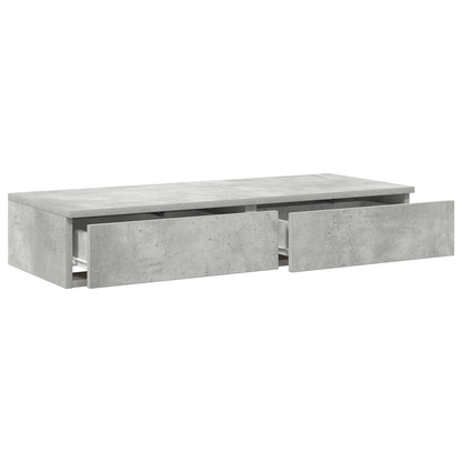 Sengekufferter Beton Grå 90X36,5X16,5 Cm Lavet Af Træ