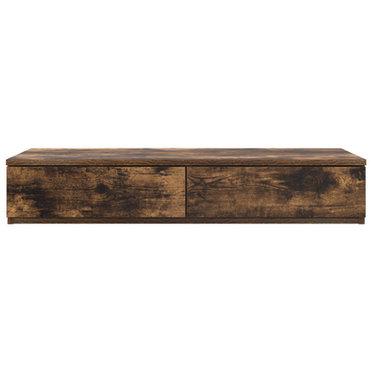 Sengeskuffer Røget Eg 90X36,5X16,5 Cm Lavet I Træ