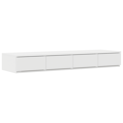 Sengeskuffer Hvid 120X36,5X16,5 Cm Konstrueret Træ