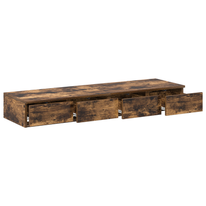 Sengeskuffer Røget Eg 120X36,5X16,5 Cm Konstrueret Træ