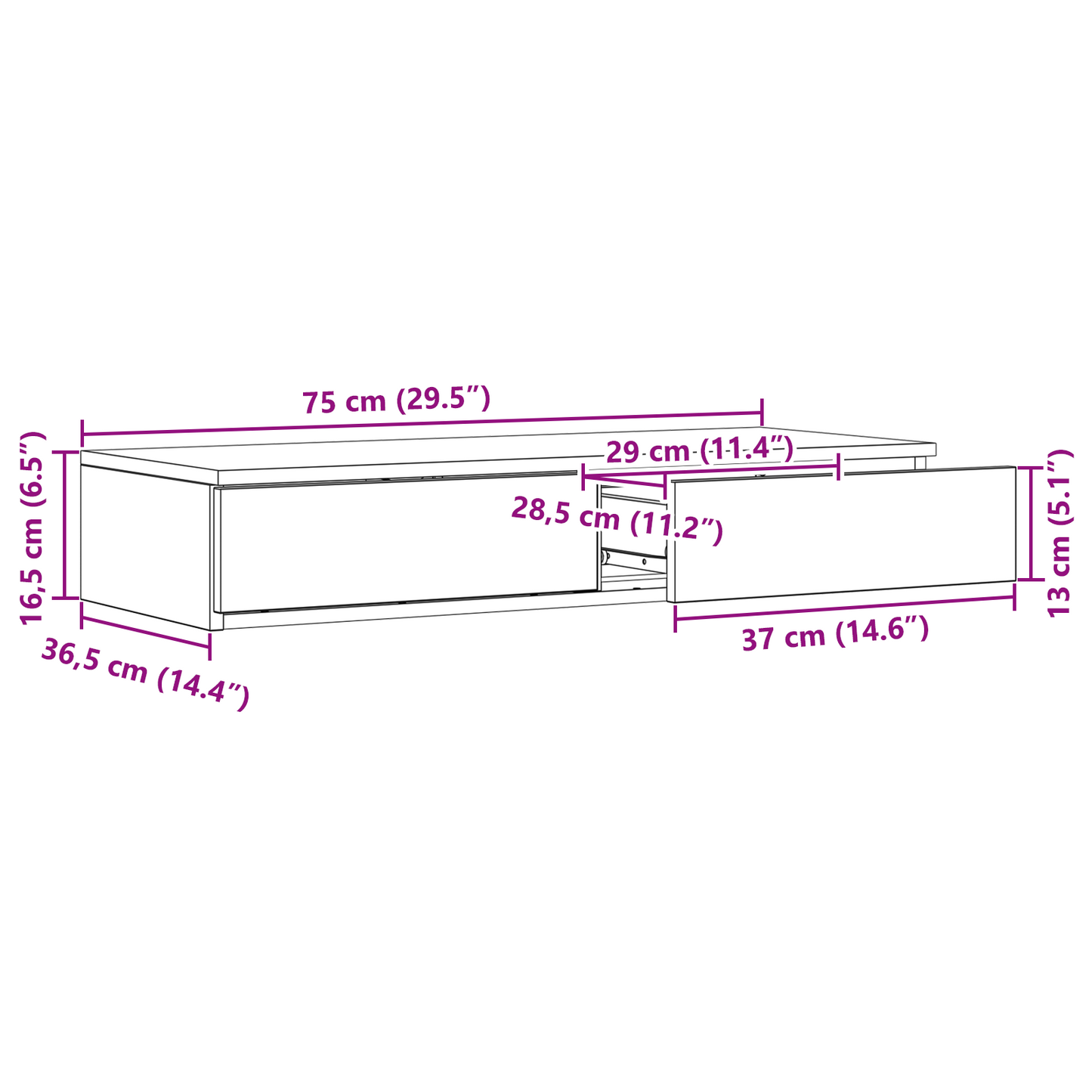 Sengeskuffer Gamle Træ 75X36,5X16,5 Cm Ingeniørtræ