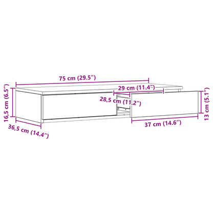 Sengeskuffer Gamle Træ 75X36,5X16,5 Cm Ingeniørtræ
