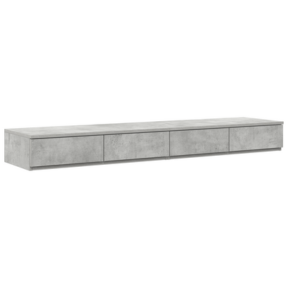 Sengeskuffer Beton Grå 160X36,5X16,5 Cm Konstrueret Træ