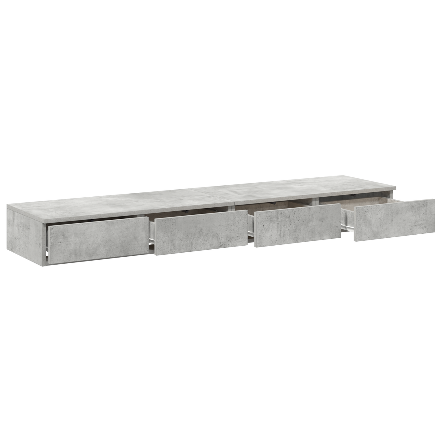 Sengeskuffer Beton Grå 160X36,5X16,5 Cm Konstrueret Træ