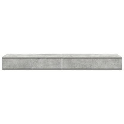 Sengeskuffer Beton Grå 160X36,5X16,5 Cm Konstrueret Træ