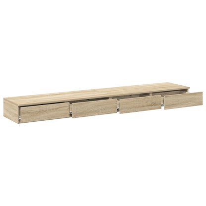 Sengeskuffer I Sonoma Eg 180X36,5X16,5 Cm I Konstrueret Træ