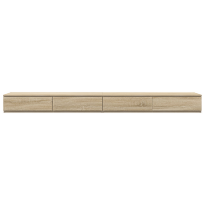 Sengeskuffer I Sonoma Eg 180X36,5X16,5 Cm I Konstrueret Træ