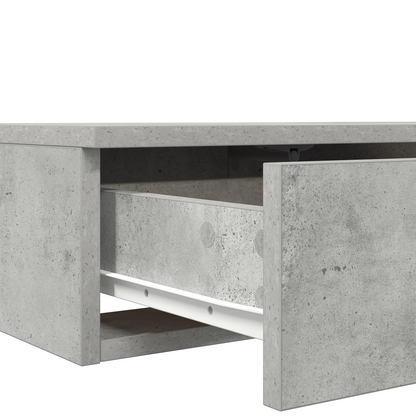 Sengekufferter Beton Grå 180X36,5X16,5 Cm Konstrueret Træ