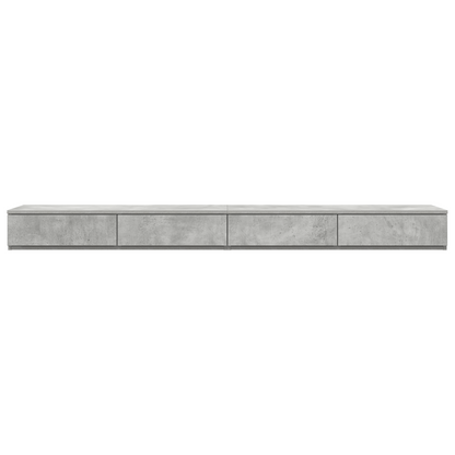 Sengekufferter Beton Grå 180X36,5X16,5 Cm Konstrueret Træ