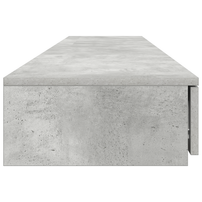 Sengekufferter Beton Grå 180X36,5X16,5 Cm Konstrueret Træ