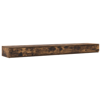 Sengebordsskuffer I Røget Egetræ - 180X36.5X16.5 Cm - Lavet Af Spånplade