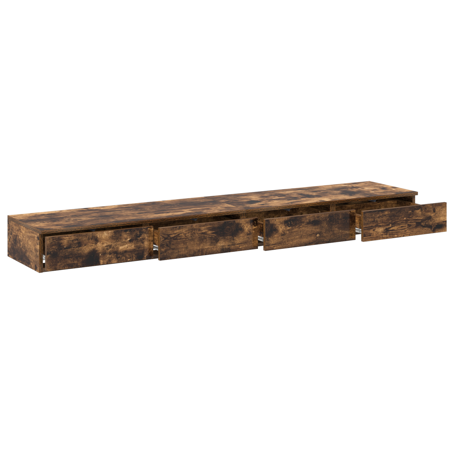 Sengebordsskuffer I Røget Egetræ - 180X36.5X16.5 Cm - Lavet Af Spånplade