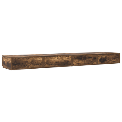 Sengebordsskuffer I Røget Egetræ - 180X36.5X16.5 Cm - Lavet Af Spånplade