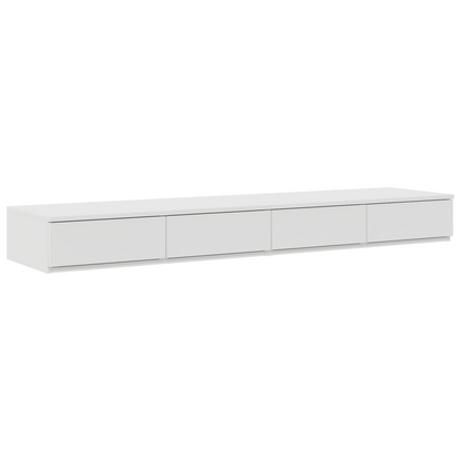 Sengekufferter Hvid 135X36,5X16,5 Cm Lavet Af Trækomposit