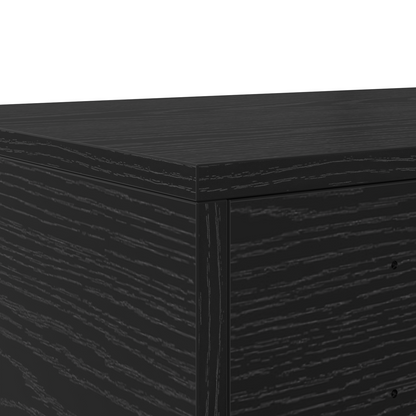 Sengeskuffer Sort 135X36,5X16,5 Cm I Konstrueret Træ