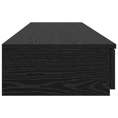 Sengeskuffer Sort 135X36,5X16,5 Cm I Konstrueret Træ