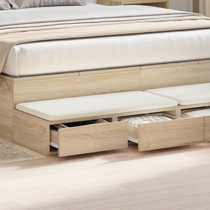 Skuffe Til Seng I Sonoma Eg 135X36,5X16,5 Cm Constructed Træ