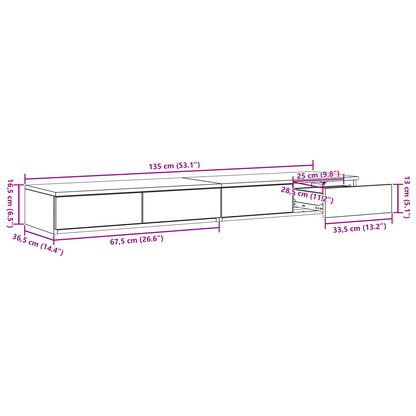 Sengekufferter Røget Eg 135X36,5X16,5 Cm Bygget I Træ