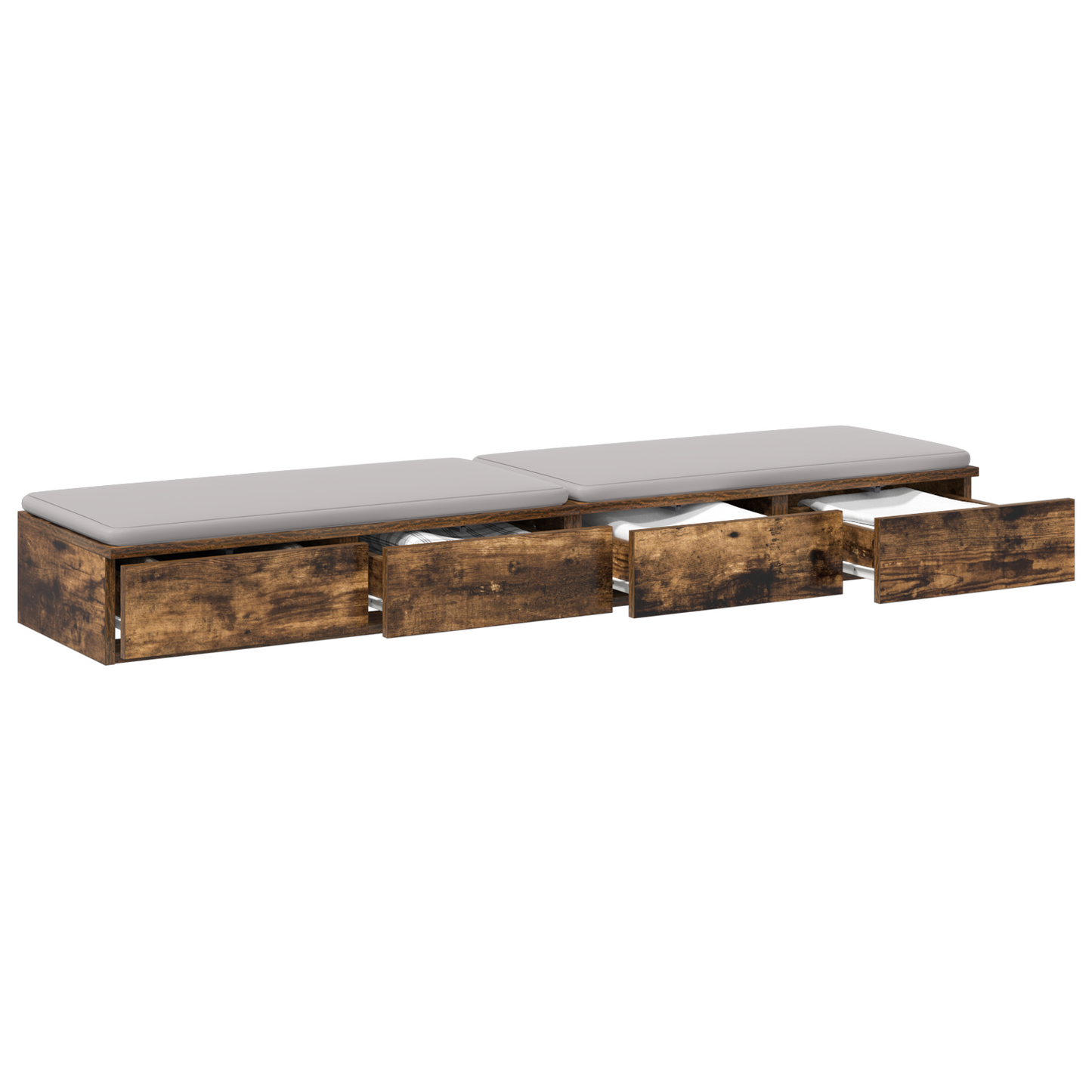Sengekufferter Røget Eg 135X36,5X16,5 Cm Bygget I Træ