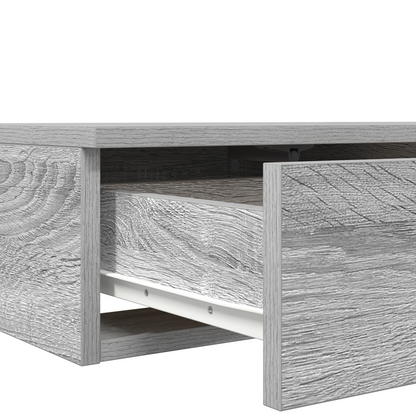 Sengeskuffer Grå Sonoma 135X36,5X16,5 Cm Konstrueret Træ